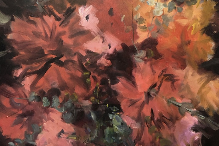 "Bouquet" - alkyd painting by Jean Wagner Troemel - 36in x 36in