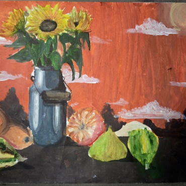 Hope in Front of a Sunset