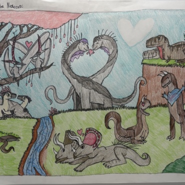 Valentines in the Mesozoic