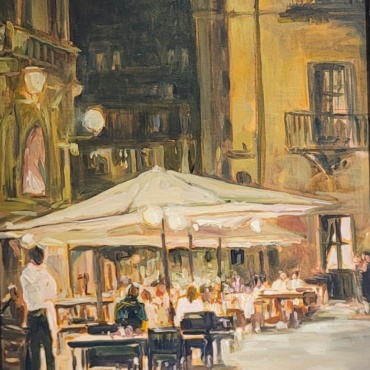 Aviles Spain At Night
