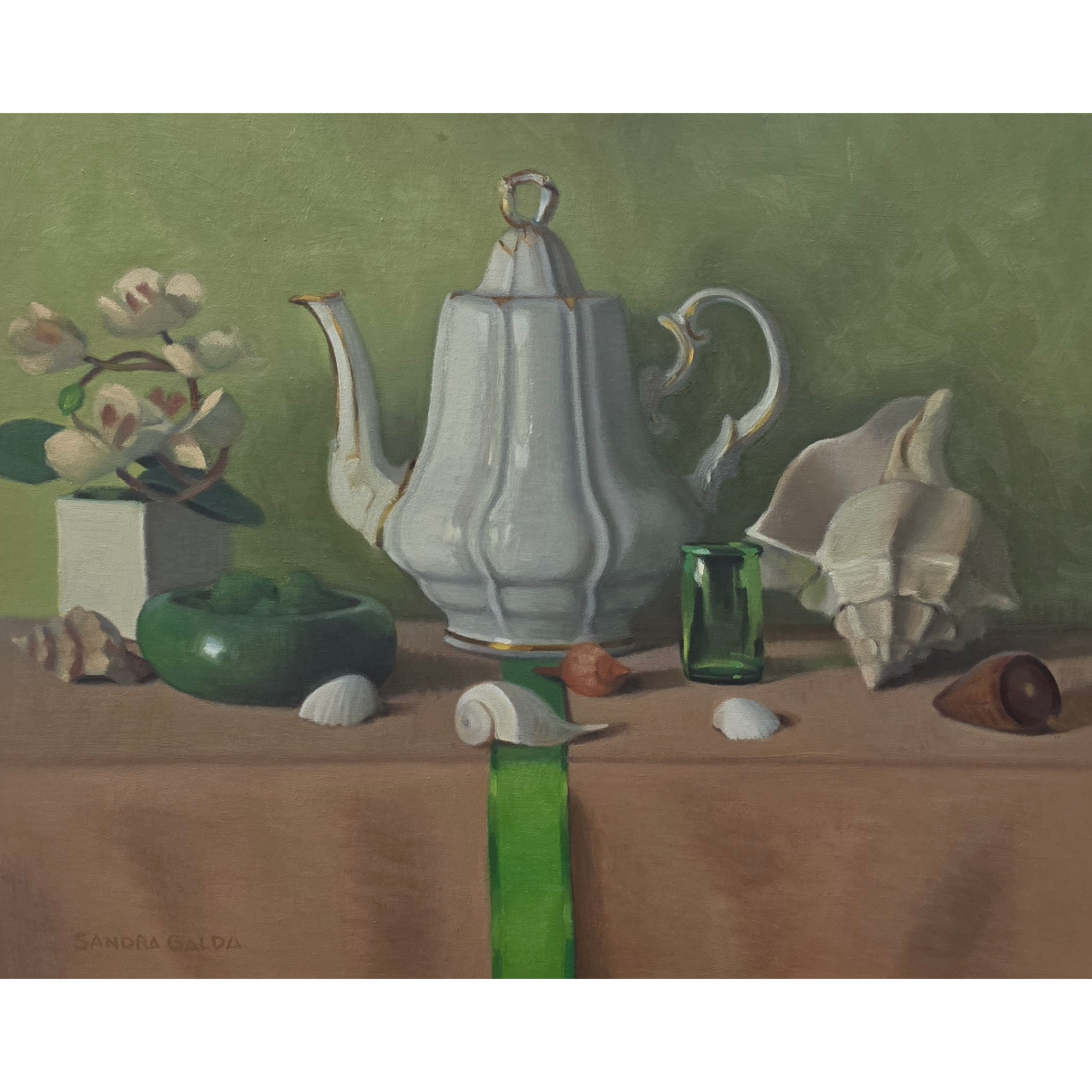 AVERY ST. JEAN FIRST PLACE AWARD "The Shell Collector’s Tea Time" by Sandra Galda