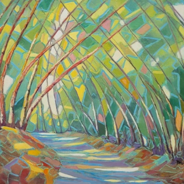 Sunlit Bamboo Walk