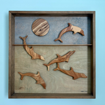 Cedar Dolphins under a Koa Moon