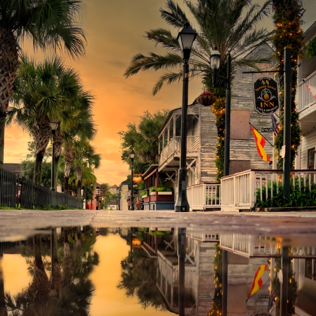 AVERY ST. JEAN FIRST PLACE AWARD - Spanish Street Morning Reflection by Stacey Sather